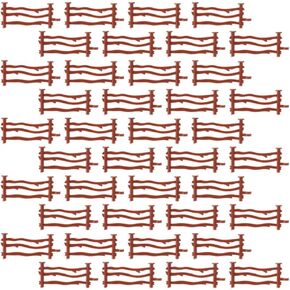 Zerodeko 100PCS Horse Corral Fencing Accessories, Plastic Garden Fence Toys, Farm Animals Horses Figurines, Paddock Panels for Boys Girls Kids