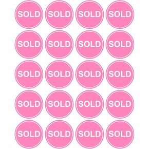 تم بيع الملصقات ، 1INCH 500pcs تم بيعها ملصقًا لمتجر الأعمال الصغيرة الشحن للبيع بالتجزئة