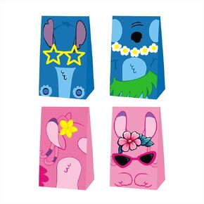 OUSHISS 12 Pcs Cartoon Animation Theme Party Bags, 2.7 x 4.7 x 8.3 inches, Perfect for Birthday & Luau Parties