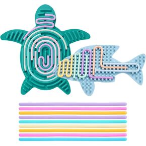 2 عبوة على الوجهين على الوجهين لعبة تململ السيليكون الحسية مع 20 سلاسل عشوائية اللون ، لوحة النشاط الحسي للأطفال والبالغين المصابين بالتوحد ، ADHD ، صامت ، تخفيف التوتر ، التهدئة ، التركيز ، هدية للفتيات الفتيان in Kuwait