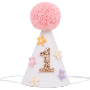 Daisy Groovy قبعة عيد ميلاد واحدة واحدة - مروعة واحدة من زخارف عيد الميلاد الأولى ، تاج عيد الميلاد الأول الأزهار ، ديزي ديكور عيد الميلاد الأول ، ربيع 1 عيد ميلاد قبعة