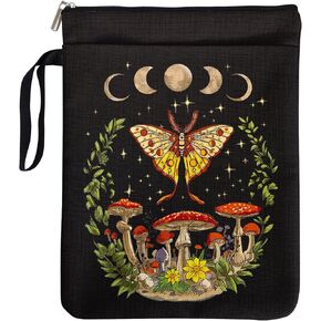 قمر Butterfly Book Book Book Book Book Book Gifts for Friends مع Zipper & Handle ، هدايا قوطية للأكمام لكتاب Book Bookworm Women Women Traduent Treergue Day