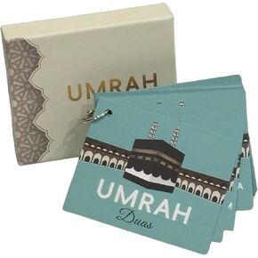 بطاقات Umrah Dua ، خطوة بخطوة دليل Umrah Duas ، دليل Umrah بحجم 19 صفحة ، تتضمن بطاقات الفلاش Umrah Duas والدعاءات رامضان رامضان هدايا إسلامية