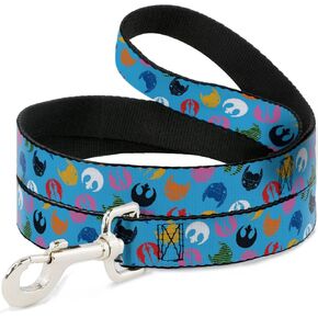 مشبك حرب حرب النجوم الأليفة المقود ، الكلاب مقود ، حرب النجوم Jedi Order وأيقونات تحالف المتمردين منتشرة ، بطول 6 أقدام 1.0 بوصة
