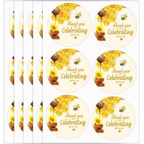 Thank You for Celebrating with Us Stickers,Thank You Labels for Wedding,Birthday,Baby Shower Invitation Envelopes,240 Pcs Per Pack