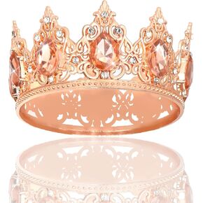 الكعكة الكآبة تاج الكعكة Topper ， Mini Baby Crown Crystal Princess Tiara Rhinestone Crown Cake Decoration لحضور حفل زفاف حفلة عيد ميلاد