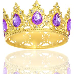 CAVETEE Crown Cake Topper，Mini Baby Crown Crystal Princess Tiara Rhinestone Crown Cake Decoration for Wedding Birthday Party in Kuwait