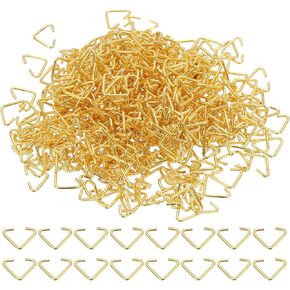Patikil مثلث حلقات الوثب المفتوحة ، 500 PCS حلقات القفزة المفتوحة مثلث الحلقات المفتوحة المفتوحة لتصنيع المجوهرات لوازم القلادات مفاتيح Craft Craft Caints ، الذهب الفاتح ، 9.5 × 6 مم
