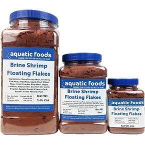 Aquatic Foods Inc. Brine Shrimp Flakes for All Freshwater & Marine Fish, 2oz