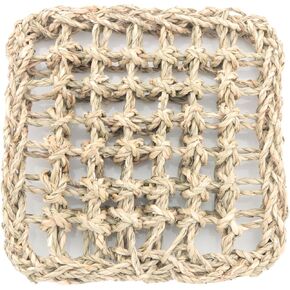 Pet Grass Mat Parrot Lizard Exotic Pet Mat Square Handmade Square 18x18cm Climbing Climbing Net Habitat Platform Hammock Natural Seagrass Weaving Leaff Leaff Toys Hamster Leads