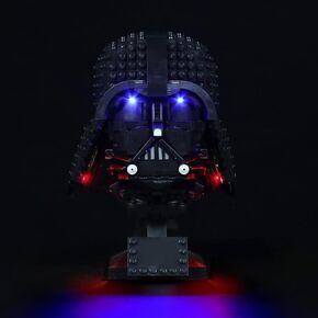 مجموعة الضوء المتوافقة مع LEGO 75304 DARTH VADER خوذة - لا يوجد طراز فقط ضوء ، إكسسوارات الإضاءة LED متوافقة مع LEGO خوذة دارث فيدر (تم تنشيط الصوت)