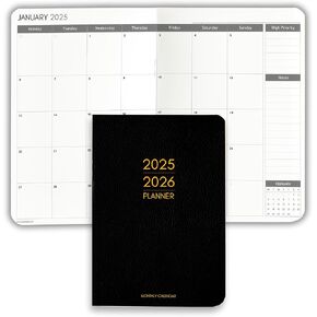 2025-2026 Pocket Planner | حجم A6 صغير - يناسب حقيبتك | تقويم لمدة عامين | Premium 120GSM ورقة | تصميم محمول ودائم (أحادي)