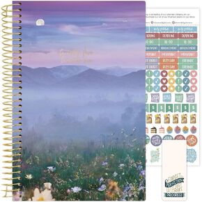 bloom daily planners 2025-2026 (8.5" x 11") Academic Year Day Planner (July 2025 - July 2026) - Weekly & Monthly Dated Agenda Organizer with Stickers & Tabs - Mystical Mountains