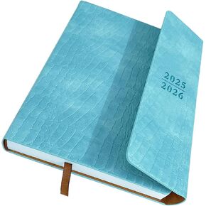 Planner 2025-2026, Weekly Monthly Academic Calendar for Jul 2025 - Dec 2026 [18 Month Agenda], 8.26" x 5.9" Faux Leather Cover + Thick Paper (Brown)