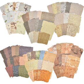 Timesetl 168 ورقة سجل القصاصات الورق والورق المحكم مجموعة متنوعة - 6 حزمة ورق خاص مختلط لخطاة Scrapbooking Bullet Junk Journal Supplies Collage Card Sovelish