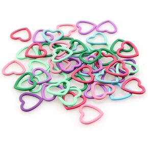 Caishun 50pcs علامات الإبرة المعدنية Caishun Rings حلقات إبرة علامة السترة حلقة ركبة حلقة مفتوحة مع صندوق تخزين لعلامة الملابس الكروشيه ومشروع DIY الحرفية