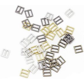 no-branded Sewing Mini Buckles, 100pcs Metal Button DIY Patchwork Buckle Handmade Craft Accessories for Doll Clothes Shoes Bags Belt (7mm)