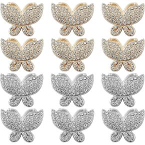 XGNG 12pcs Butterfly Decoration Rivets Sub Box Jewelry With Screws Metal Alloy Rivets Handbag Buckle Clip DIY Clothes Handbags Belt Wedding Shoes Decoration