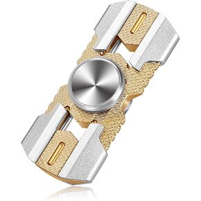 تملق لعبة Fidget ، ألعاب اليد المملوكة ، لعبة غزل الأصابع للطفل والبالغين ، والمواد المعدنية الدقيقة عالية السرعة ، وتخفيف الإجهاد المضاد للقلق ، والملل ألعاب المكتب (الفضة)