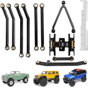 Hobbypark SCX24 شيفروليه C10 لوحة التزلج والروابط وضعت رابط التوجيه الألومنيوم عالية التخليص لقطع الأجزاء المحورية SCX24 C10 ترقيات الاستبدال
