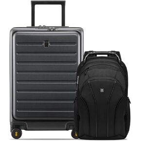 LEVEL8 Road Runner Carry On Luggage 20" Inch with Laptop Backpack-Grey