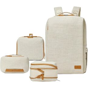 مجموعة Nordace Siena Pro 17 الأساسية (Beige-Brown)
