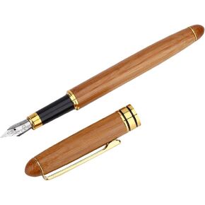 BEWINNER 1PC 5 SIZE NIB NIB CELLIGRAPHY ART FOUNTAIN PEN- NIB BROAD COB CHISEL-POIDED مع مقبض الخشب الرقائقي الخيزر