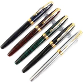 Gullor 5 PCS Rollerball Pen 388 ، 5 أقلام نمط مع أكياس بسيطة