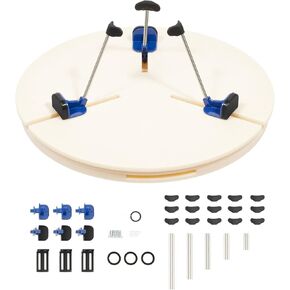 Adjustable Pottery Machine Turntable Clamp with 5 Sets of Support, Ceramic Art Repair Trimming Sculpting Tools, Pottery Teaching Turntable Clamp Suitable for Ceramic Beginners Professionals