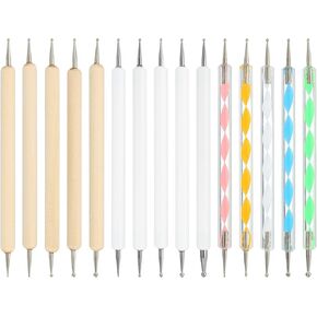 Patikil Ball stylus ، 15 pcs تنقذ تتبع القلم المعدني أداة تتبع الأظافر الأظافر لتصميم DIY