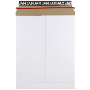 LUXPaper Paperboard Mailers | Pull Strip Opener | Peel & Press | 9" x 11 1/2" | White | 26pt. Fiberboard | 50 Qty