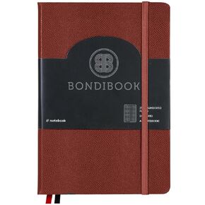 Ox Plastics A5 Leather Journal Noteboorse Notebook - دفاتر اليومية للعمل مع ورقة الشبكة النقطة والجيوب الداخلية للسفر والمنظم الشخصي (القهوة)