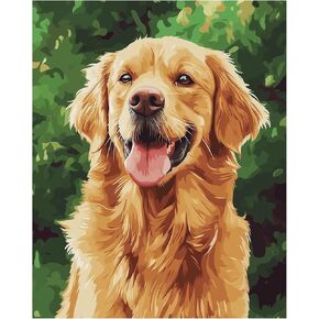 Arnlrdya Golden Dog Paint by Number ، Retriever Dog Paint by Number Kits for Adul