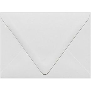 LUXPaper A6 Contour Flap Invitation Envelopes | 4 3/4" x 6 1/2" | White | 80lb. Text | 100% Recycled | 50 Qty