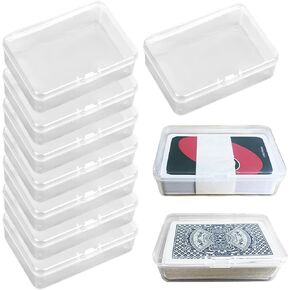 8pcs مربع بطاقة تشغيل البلاستيك ، مربع Clear Card Deck ، تخزين ألعاب البطاقات ، 3.74 × 2.56 × 1.02 بوصة ، بطاقات حالة عالية السعة (بدون بطاقات)