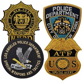 2 Pieces NYPD Patches, Police Embroidered Iron on Patch for Clothes, Hats, Jackets, Etc