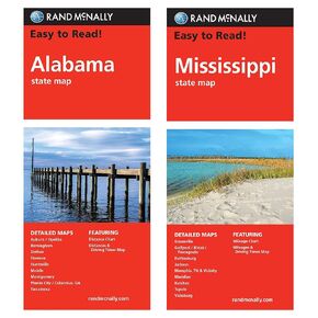 خرائط Rand McNally State: ألاباما وميسيسيبي (خريطة)