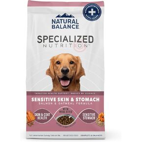 Natural Balance Specialized Nutrition Dry Dog Food with Salmon and Oatmeal for Dogs, Sensitive Skin & Stomach Dog Food, Natural Ingredients with Added Vitamins & Minerals - 3.5 lbs