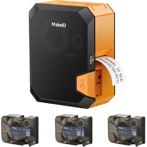 Makeid P31 Portable Industrial Label Maker, Labeler Machine with Tape, Wire and Cable Label Printer for Job Sites and Heavy-Duty Labeling, Fast Creat and Print Labels
