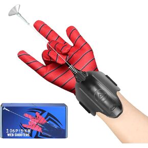 Web Shooter - Ultimate Upgrade 2.0 Spider Web Launcher with Glove, Real Web Slinger Wrist Toy for Kids, Cool Gadget Web Blaster for Superhero Role Play