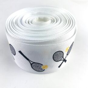 10 yards tennis مضرب المطبوع شريط Grosgrain للهدايا لفائف DIY أو أقواس الشعر عصابات رأس 1-1/2 بوصة (38 ملم)