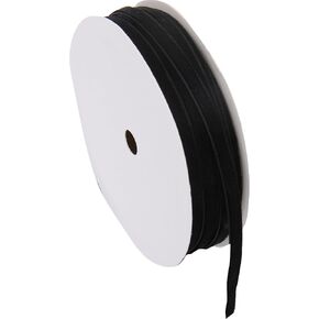 ThreadArt Think Velvet Ribbon 1/4 Inch - 5 Yard Rolls - لالتفاف الهدايا وحفلات الزفاف والشريط لأقواس الشعر ومجوهرات القلادة والحرف والباقة والمزيد - 0.25 " - أسود - 030