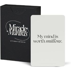 بطاقات تأكيد Miracle Mantras للنساء 60 بطاقات ملهمة يوميًا للرعاية الذاتية ، والذهول ، وهدايا ذات مغزى - هدايا عيد الأم
