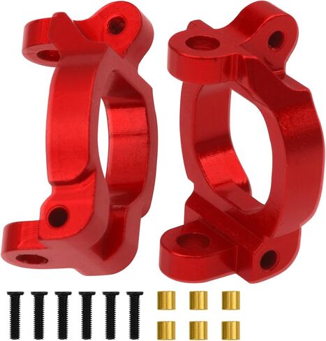 ShareGoo Metal Swing Arms Steering Knuckle Carrier & Steering Assembly Upgrade Parts Compatible with Remo Hobby Smax 1621 1625 1631 1635 1651 1655 1/16 RC Car (Red) in Saudi Arabia