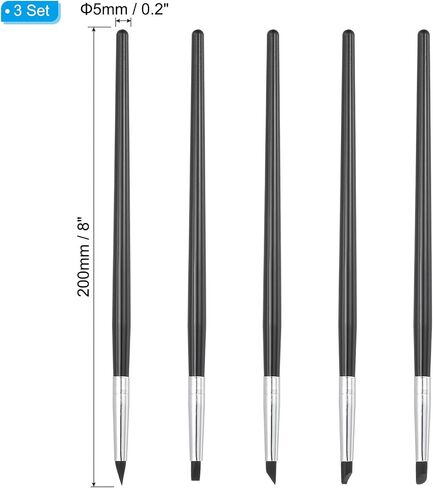 PATIKIL Silicone Clay Sculpting Tool, 15 Pcs Clay Shaping Tool Soft Rubber Modeling Dotting Tool for Pottery Clay Craft Painting Nail Rock, Pink/White (3mm) in Kuwait