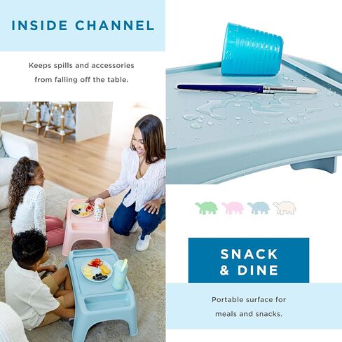 LAPGEAR Turtle Table Kids Flexible Seating Lap Desk Tray with Storage for Snacks, Play, Classroom, and Sensory Activities - Sky Blue - Style No. 20113 in Kuwait