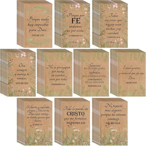 Ctosree 50 Pcs Spanish Bible Verse Prayer Journal Notebook Spanish Christian Inspirational Note Pad Mini Religious Scripture Gift Regalos Cristianos En Español for Women Mothers Day Church (White) in Kuwait