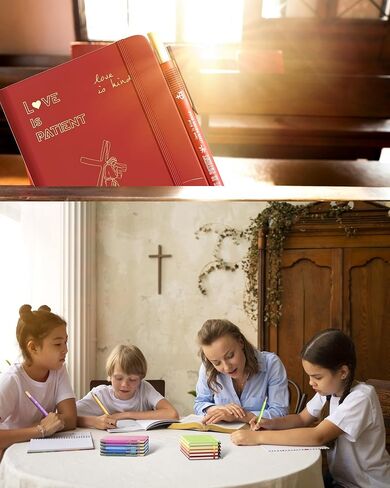 10 Sets of Christian Bible Prayer Journal Bulk A6 Pocket Notebook with Pens for Women and Men Family Teacher Sunday Church Easter Inspirational Gifts（5.74x3.77 Inches） in Kuwait