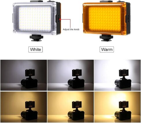 PULUZ Photography Fill Light Camera Video Light With 64 LED Beads for Camera/Video Shooting, Photography Lighting Kit 6000-6500K Natural White Light, Adjustable Brightness Cold Shoe & 1/4" Screw Mount in Kuwait