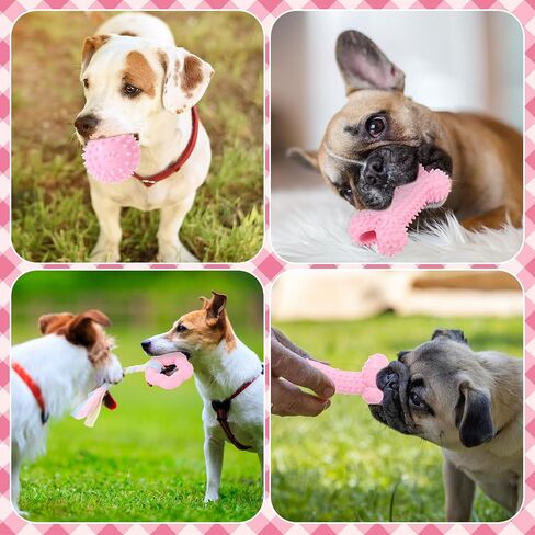 9 حزمة Pack Puppy Puppy Toys for Beppy Buppy Bearing Toys لمدة 0-6 أشهر مناسبة للكلاب الصغيرة (الوردي) in Kuwait